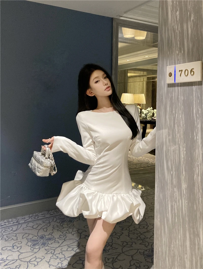 outono-coreano-design-de-moda-estilo-ballet-vestido-feminino-em-torno-do-pescoco-manga-longa-3d-babados-bolha-vestido-chique-fino-ajuste-roupas