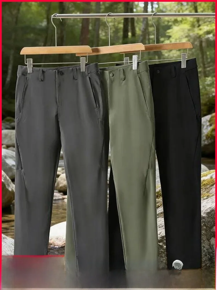 

Men's Outdoor Casual Trousers Comfortable Breathable Woven Fabric Spring Seasonal Straight Leg Zipper Closure Qui Dry Nylon