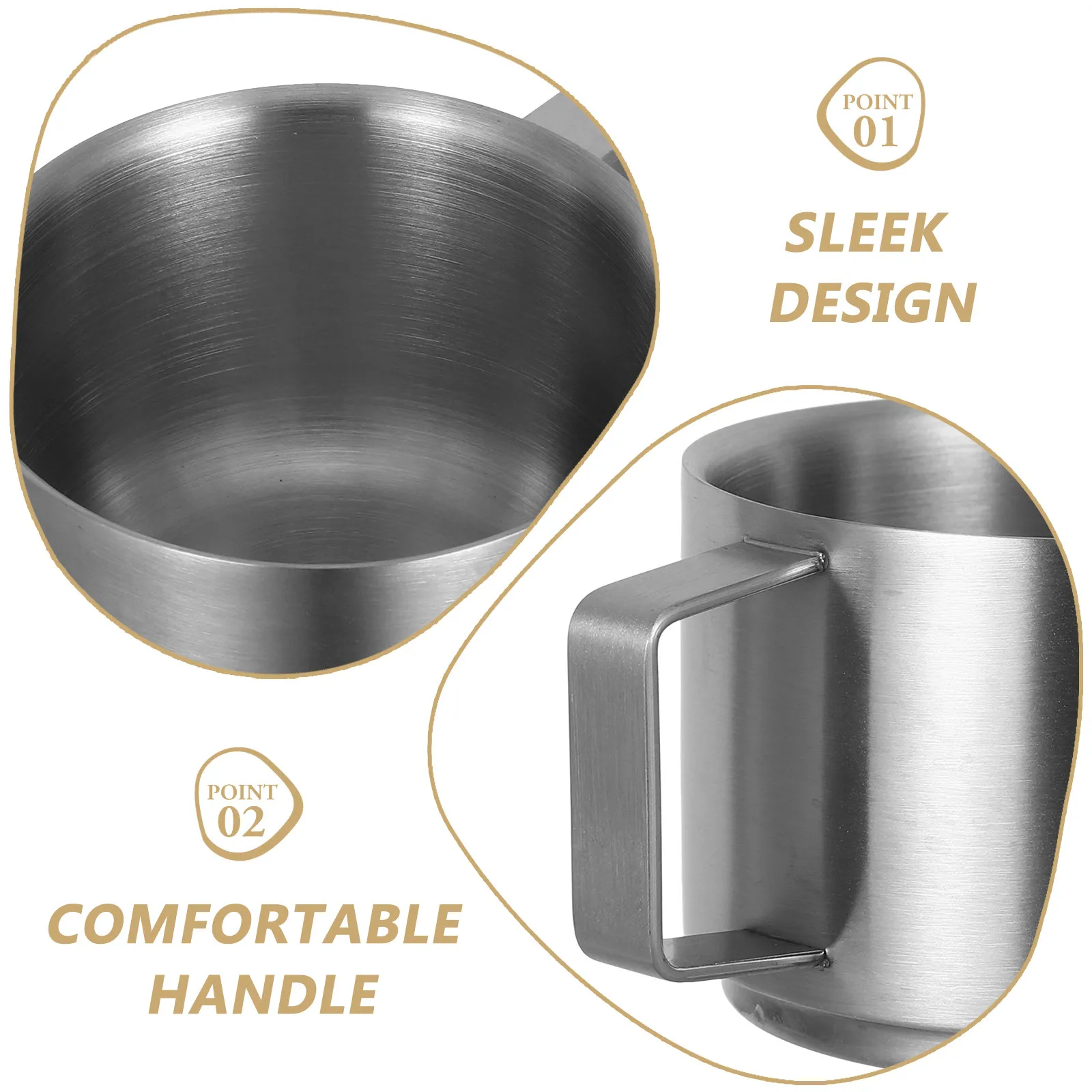 Coffee Cup Double-layered Mug Portable Insulation Insulated Thickened Rustic Mugs Cups Silver Stainless Steel