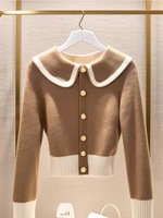 High Quality 2024 Autumn Winter New Elegant Women Thick Sweaters Vintage Elastic Slim Tops Fashion Casual Knitted Cardigan