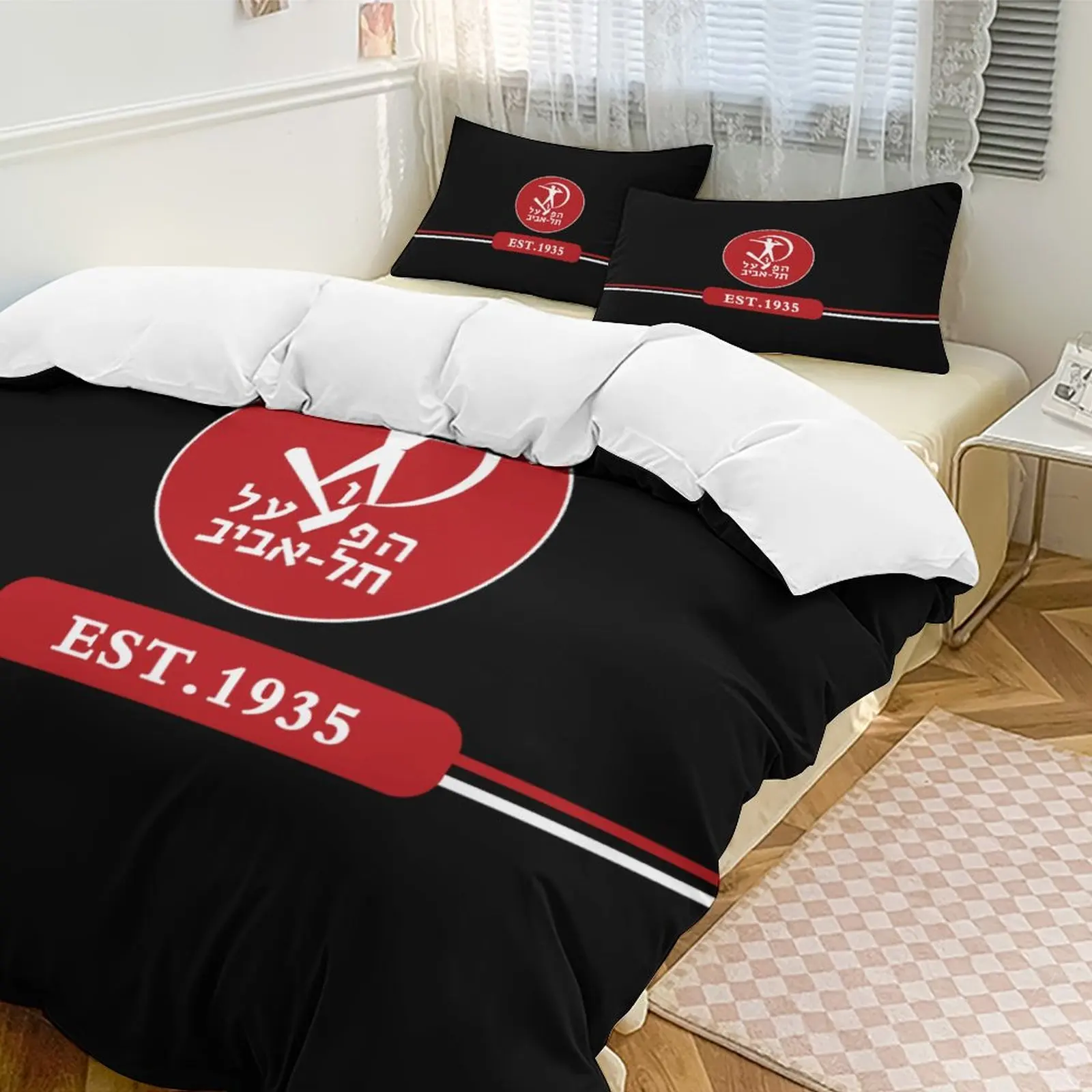 Hapoel-Juego de ropa de cama, funda de edredón para dormitorio, individual, Twin, King Size, textiles para el hogar