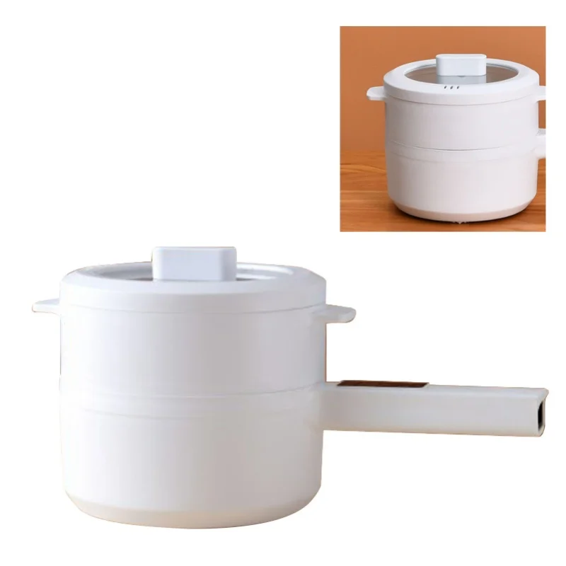 Mini Electric Cooker Small Power Non Stick Electric Hot Pot Mini Ramen Cooker For Student Dormitories Kitchens CN  White Smart view 3