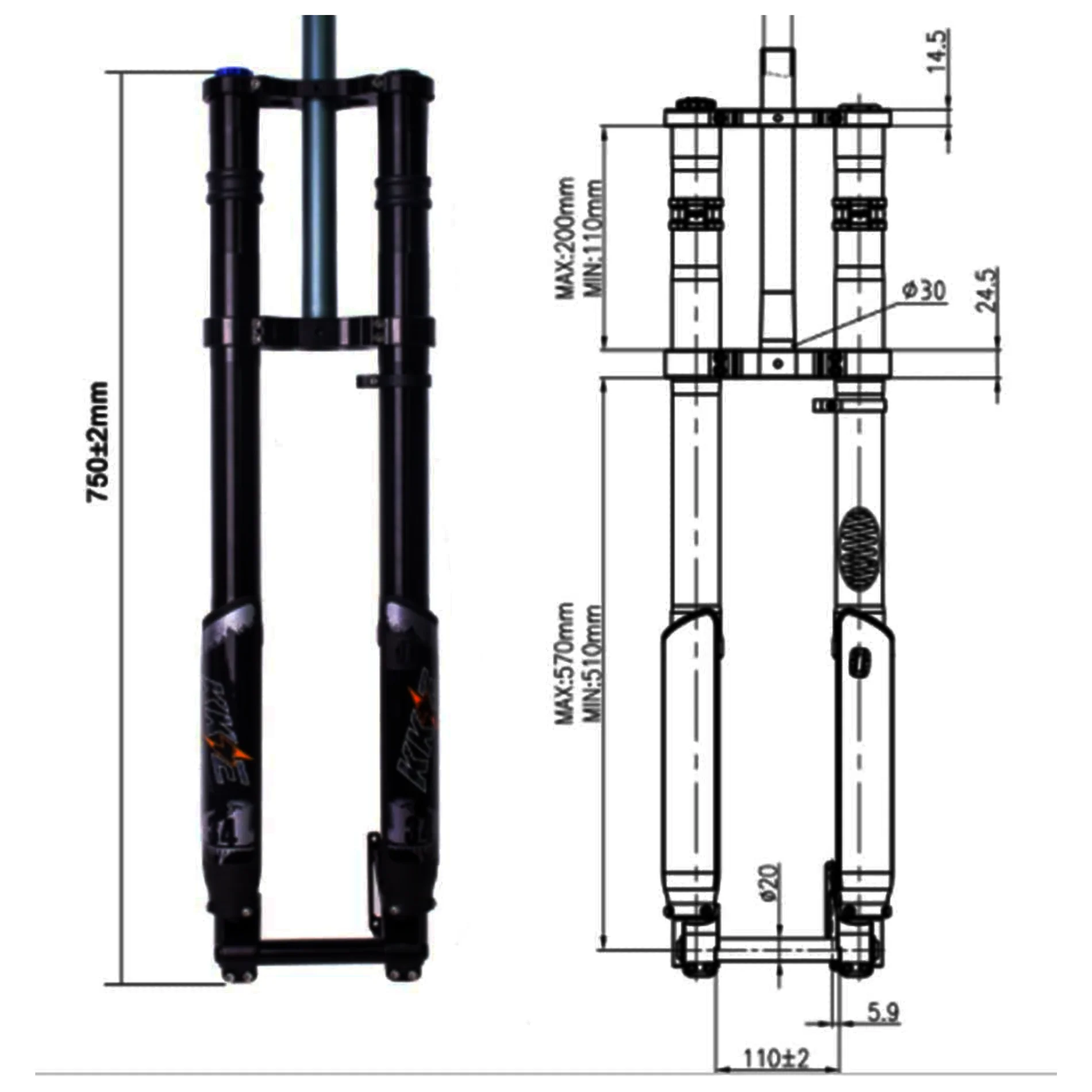 KKE Front Suspension Forks: 26 - Mtb Fork Air 评论和价格