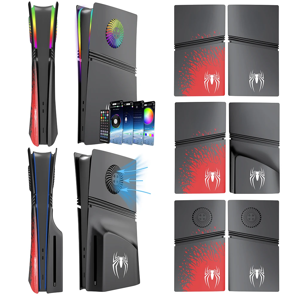 

Сменный корпус для консоли Playstation 5 Pro, жесткий корпус из АБС-пластика с защитой от царапин и охлаждающим вентиляционным отверстием, защитная лицевая панель