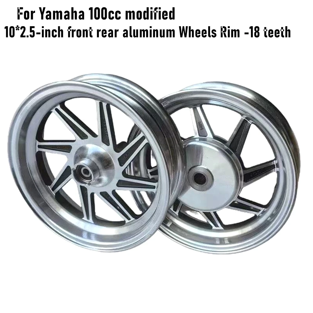 Ruedas delanteras y traseras modificadas para motocicleta, llantas de aleación de aluminio de 10x2,5 pulgadas, llantas de cubo para Yamaha FORCE 100 CUXI 100 RSZ 100 JOG 100