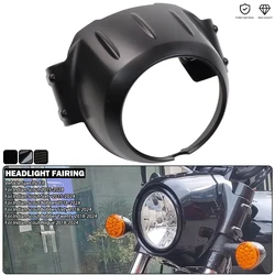 Carbon/Black Headlight Bezel Fairing Housing Front Head Lights Trim Cover Fit For Indian Scout Sixty Bobber Twenty Rogue 2015-