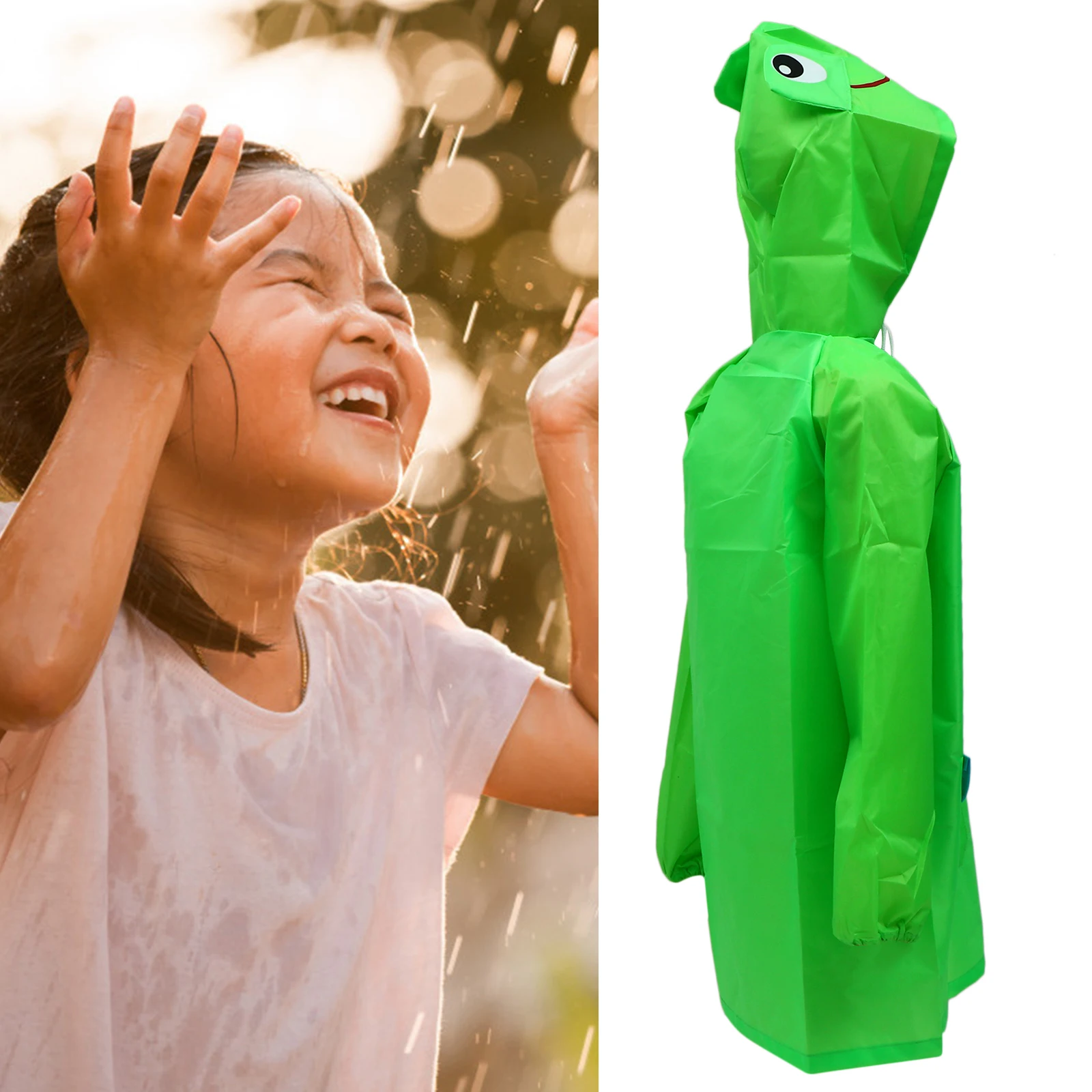

Waterproof Raincoat Kids Children Suit Lightweight Portable EVA Material Durable Practical Design School Travel Outdoor