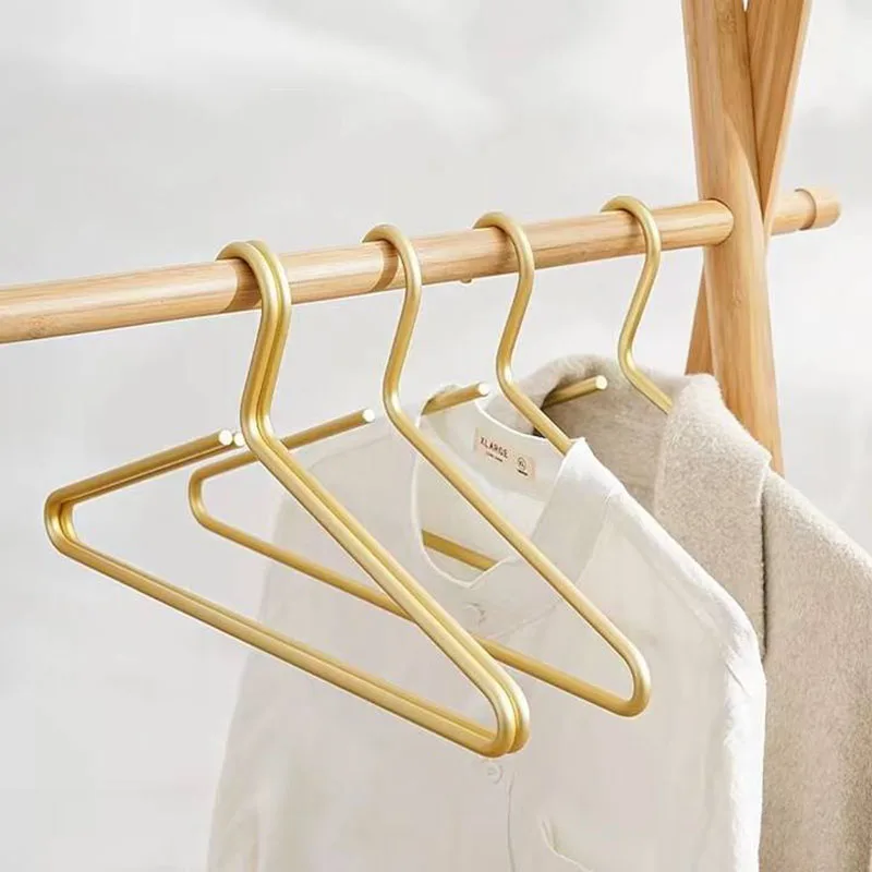 5/10pcs Bold Aluminum Alloy Coat Hangers Closet Organizer Clothes Suit Hanger Wardrobe Pants Storage Drying Rack