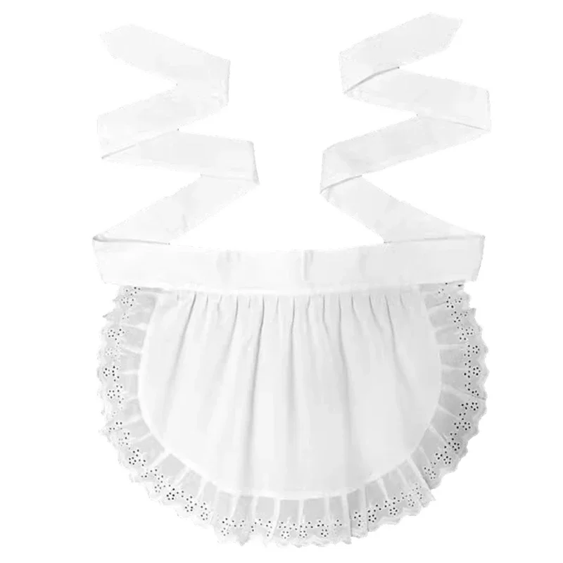

Girls Cosplay Waist Apron Tight Costume Ruffled Maid Apron Half Apron Women Waist Apron H9ED