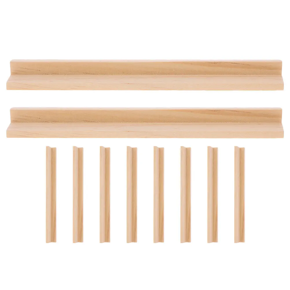 10 قطعة صواني الدومينو الخشبية رفوف سطح المكتب قواعد متعددة الوظائف عرض إبداعي قوس الدومينو حامل عرض خشبي