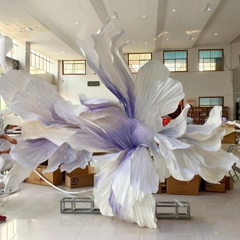 Giant streamer paper art flower  art plastic free modeling background flower shopping mall beautiful Chen prop decoration