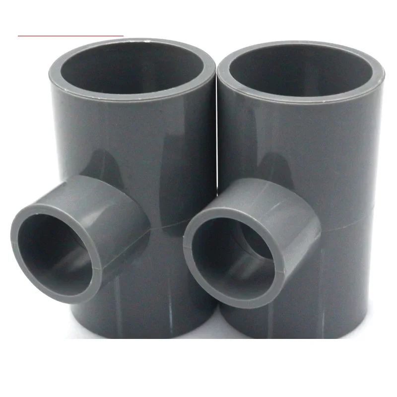 PVC Water Pipe Reducing Tee 20 25 32 40 50 63 75 90 110 Reducing Tee Grey