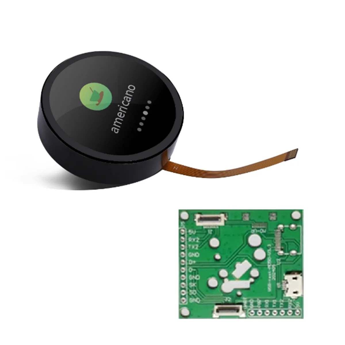 Efficient ESP32-C3 Development Board LVGL Rotary Display TFT Module,Black