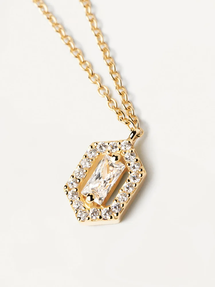 DPLAOPA 925 Sterling Silver Gold Cross Love Locker Pendant Long Chain Tiny Small Women Luxury Fine Jewelry Rock Punk — zdjęcie 2