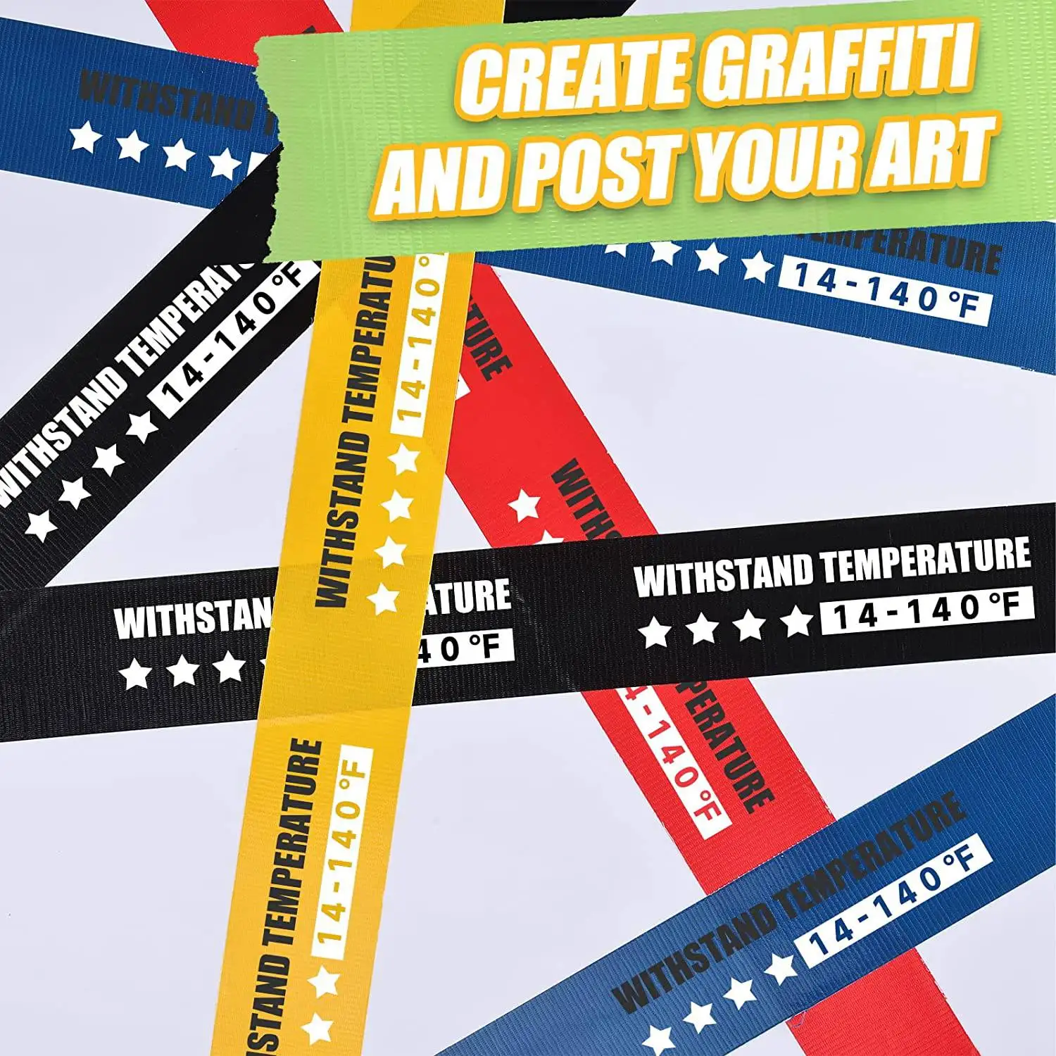 

ABHZ-1Set Colored Duct Tape Bulk 12 Assorted Colors Duct Tape Rainbow Duct Tape Rolls Multicolor