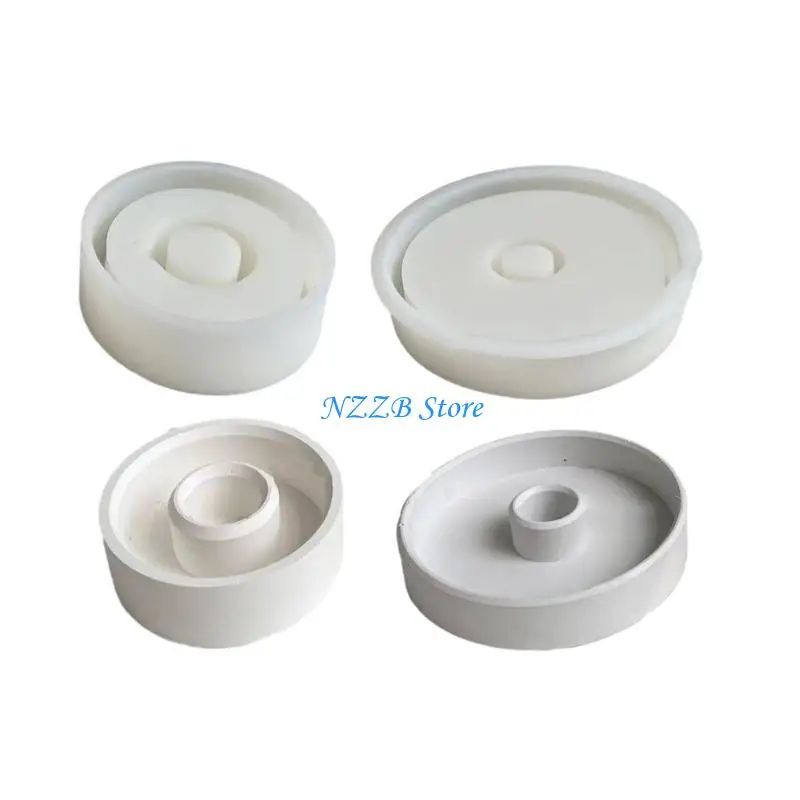 

T21F Diy Crystal Drop Mold Big Small Round Mirror Storage Holder Mold