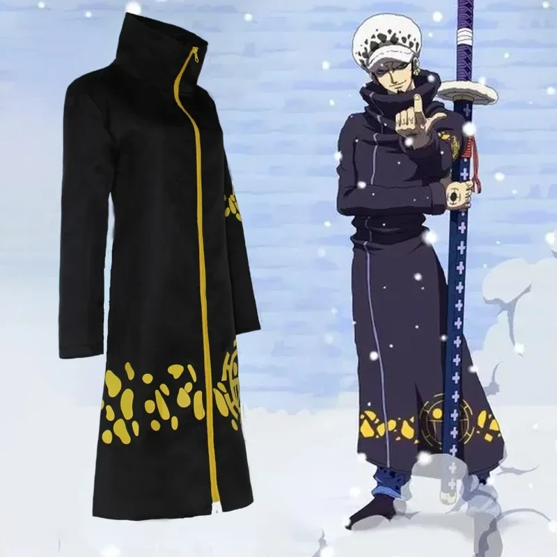 Costumes de cosplay d'anime, Trafalgar D. Costume de la loi sur l'eau Everak pour adultes, pantalon et chapeau, accessoires pour hommes, tenue d'Halloween