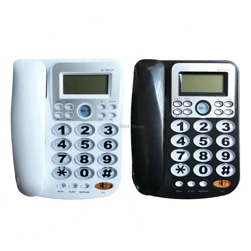 Desktop Landline for Seniors Large Buttons and Corded Phone with LCD Caller Display Speed Dial for Home Hotel and Office