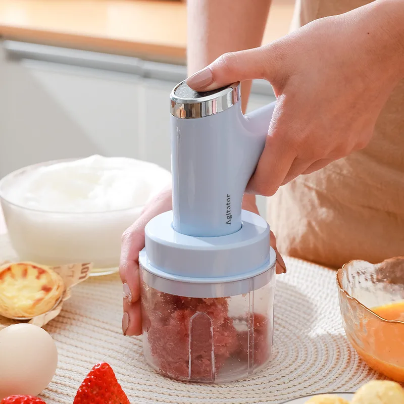 

Meat Grinders Electric Egg Beater Household Butter Automatic Whisk Handheld Charging Mixer Electric Garlic Beater Kitchen