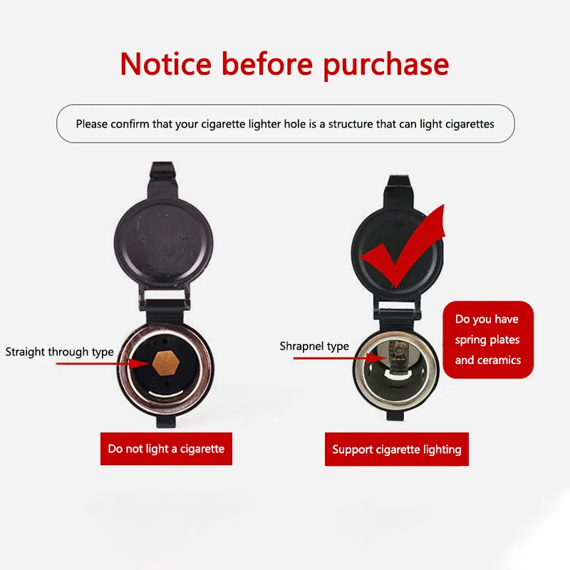 Car Portable Cigarette Lighter For Mercedes Benz AMG W205 W204 W203 W111 W168 W213 W210 W222 GLA Car Badge Cigar Lighter Adapter view 6