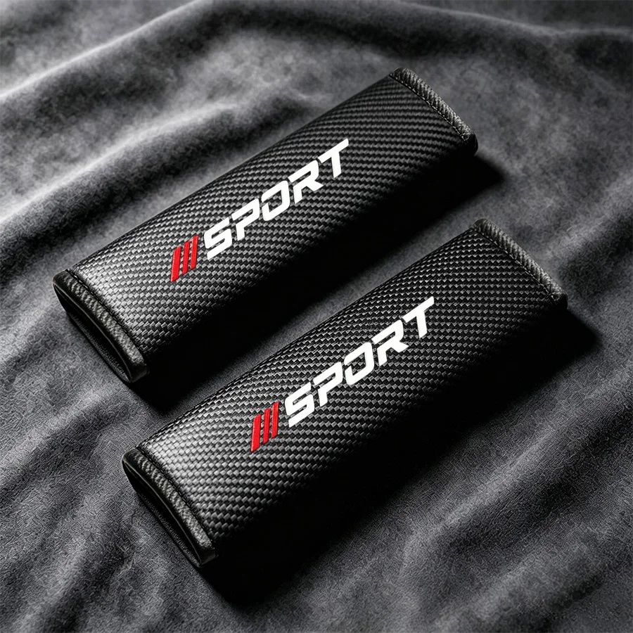 Carbon Fiber Texture PU Leather Shoulder Protector Covers