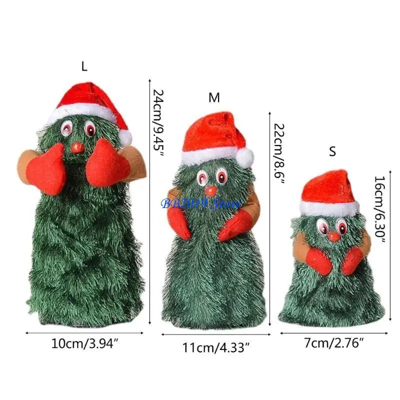 Q0KB 크리스마스 노래 인형 음악 전기 크리스마스 트리와 함께 춤추는 크리스마스 트리