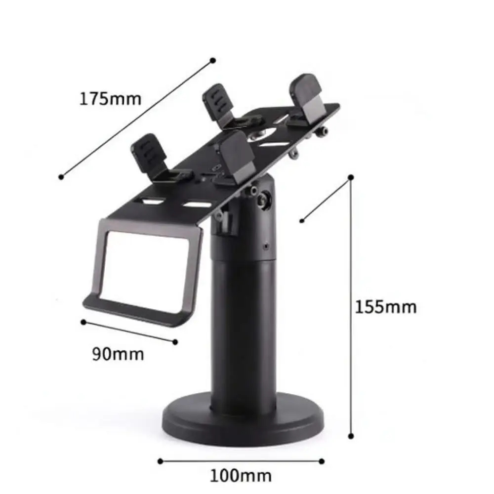 Desktop Aluminum Alloy Pos Holder Adjustable Stand For Payment Terminal 360 Rotation Retail Shop Counter Mount