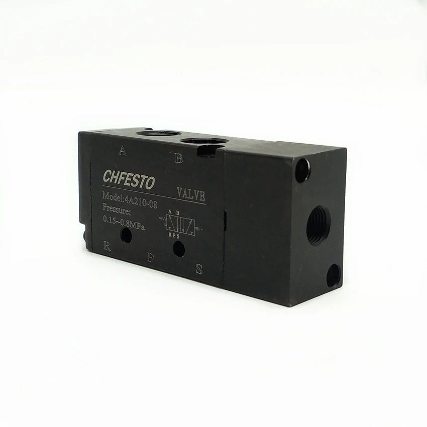 4A210-08 Port Size 1/4'' 4A310-10  Port Size 3/8'' 5 Port Pneumatic Air Control Solenoid Valves Inlet Outlet 1/4