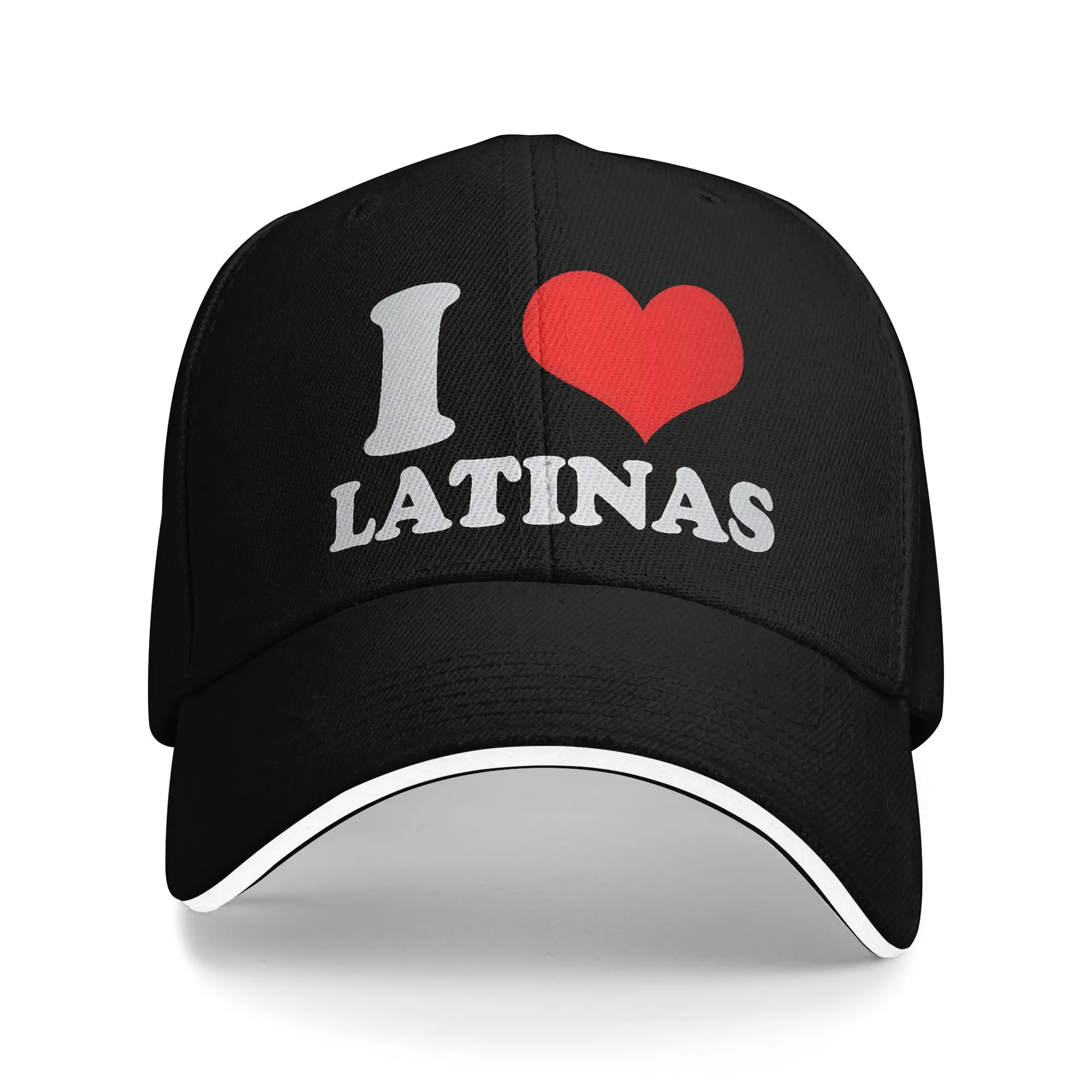 I Love Latinas Casual Baseball Cap Summer  Trucker Hat High Quality Outdoor Gym Hip Hop Hats Men Adult Vintage Baseball Caps