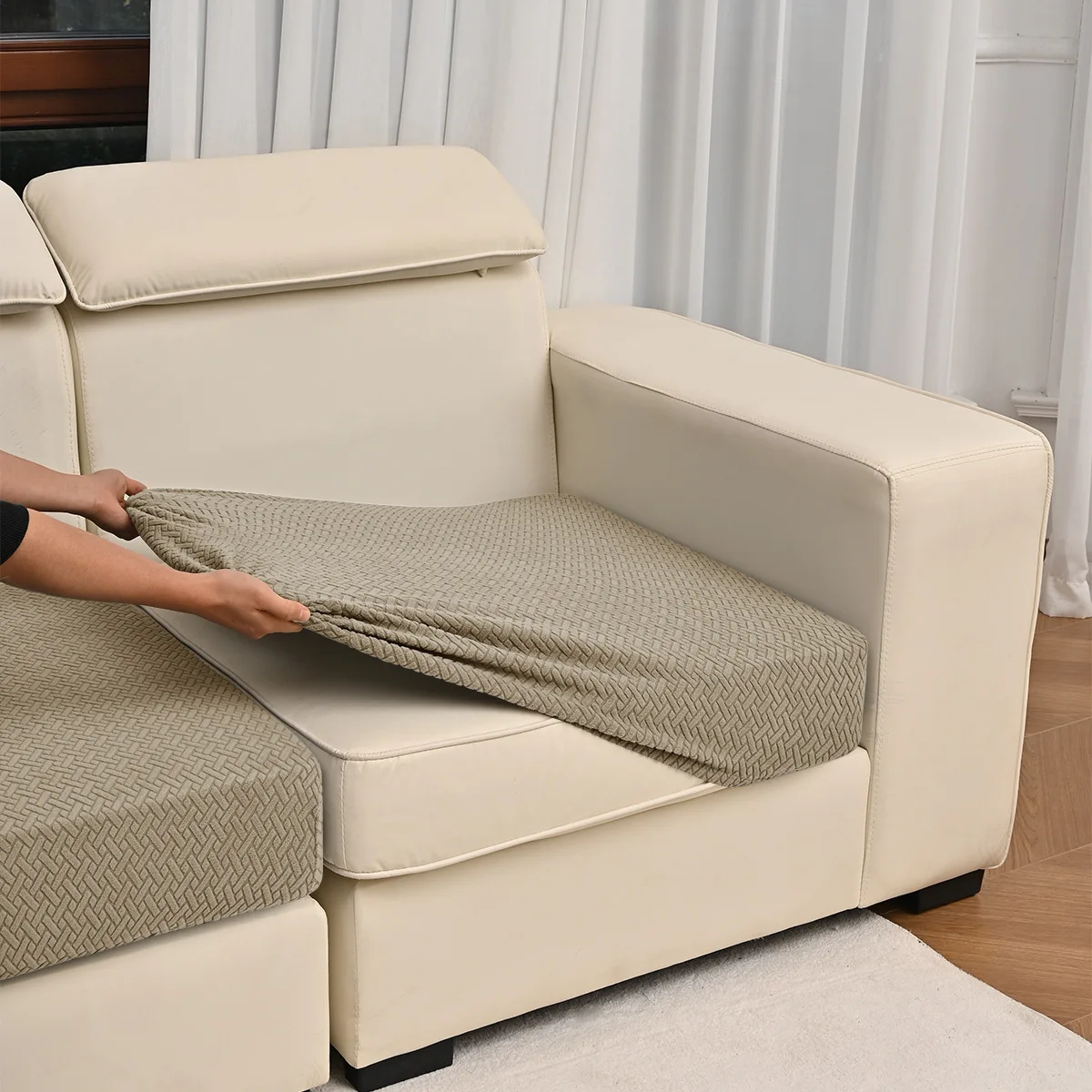 1/2/3pcs Sofa Seat Cushion Cover Furniture Protector for Pets Stretch Washable Removable Slipcover sofa cover sofa slipcovers ﻿