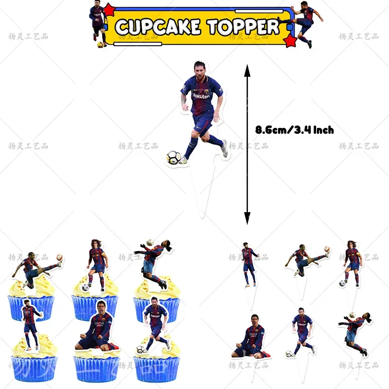 Futbol Club Barcelona Theme DIY Balloons Party Supplies Birthday Banner Latex Balloon Decoration Cake Supplies Kid Girl gift