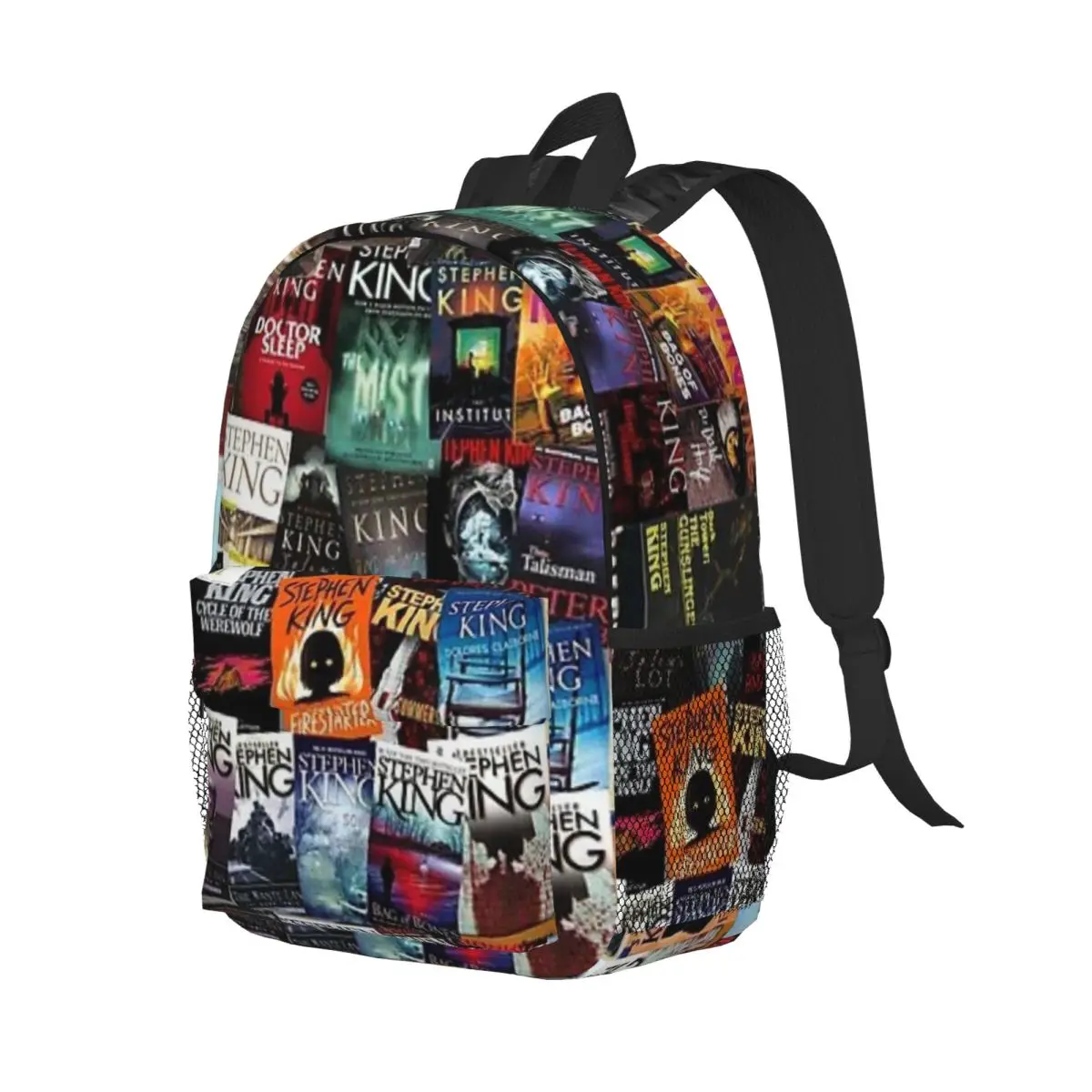 Stephen King Book Covers Backpacks Boys Girls Bookbag Casual Children School Bags Laptop Rucksack Shoulder Bag Large Capacity