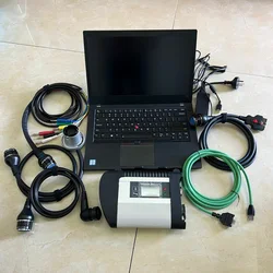 Mb Star C4 SD Auto Diagnose Tool with V2024.06 software in 320gb HDD 90% New Laptop T470 i5 cpu 16gb ram Running Fast