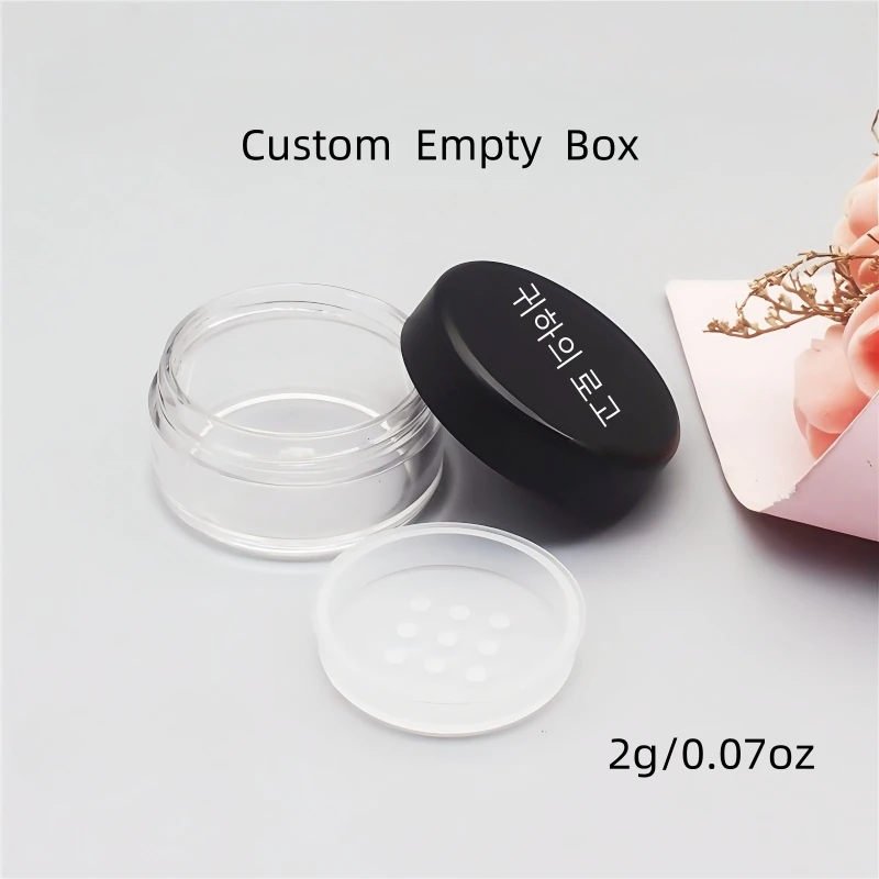 

【На заказ логотипа】50 шт. индивидуальная круглая маленькая коробка для порошка емкостью 2 г - бежевая крышка/суб-черная крышка + матовая бутылка, маленькая партия, завод