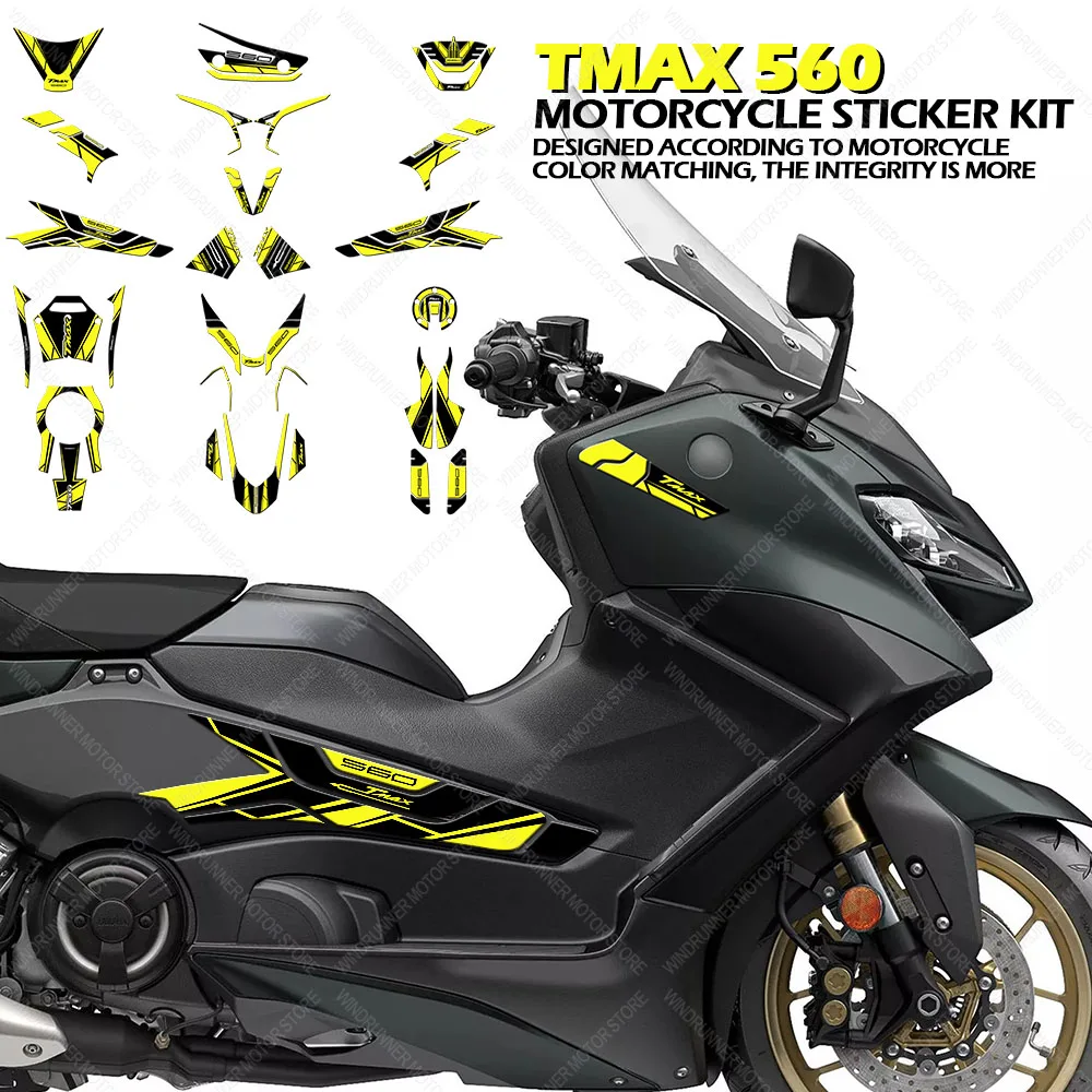 

For TMAX 560 tmax560 Motorcycle Accessories Tank Pad 3D Gel Epoxy Resin Stickers Kit Anti-Slip Waterproof Sticker