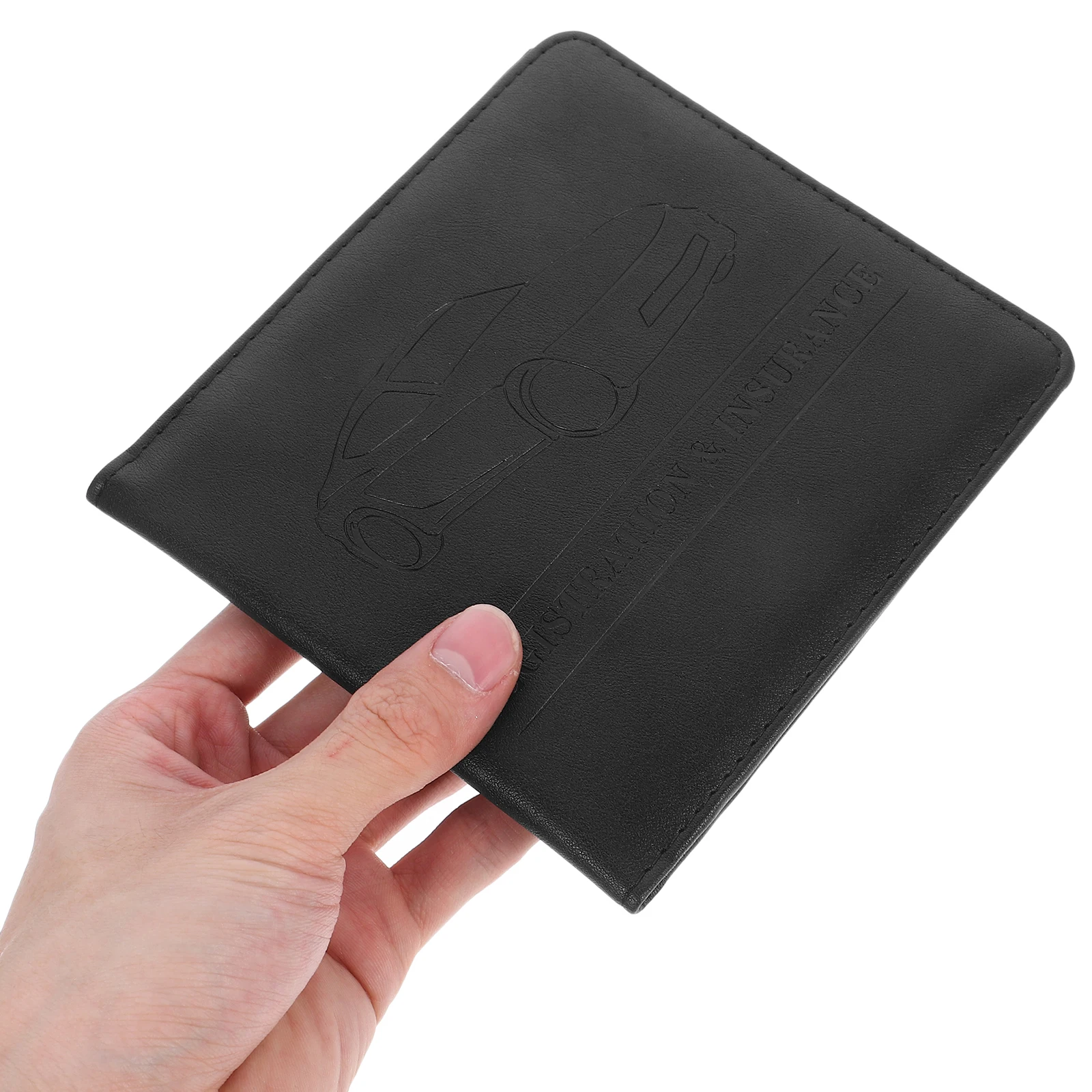 

Insurance Data Sleeve Car Document Organizer Black PU Car Registration And Insurance Holder Card Holder for Registration