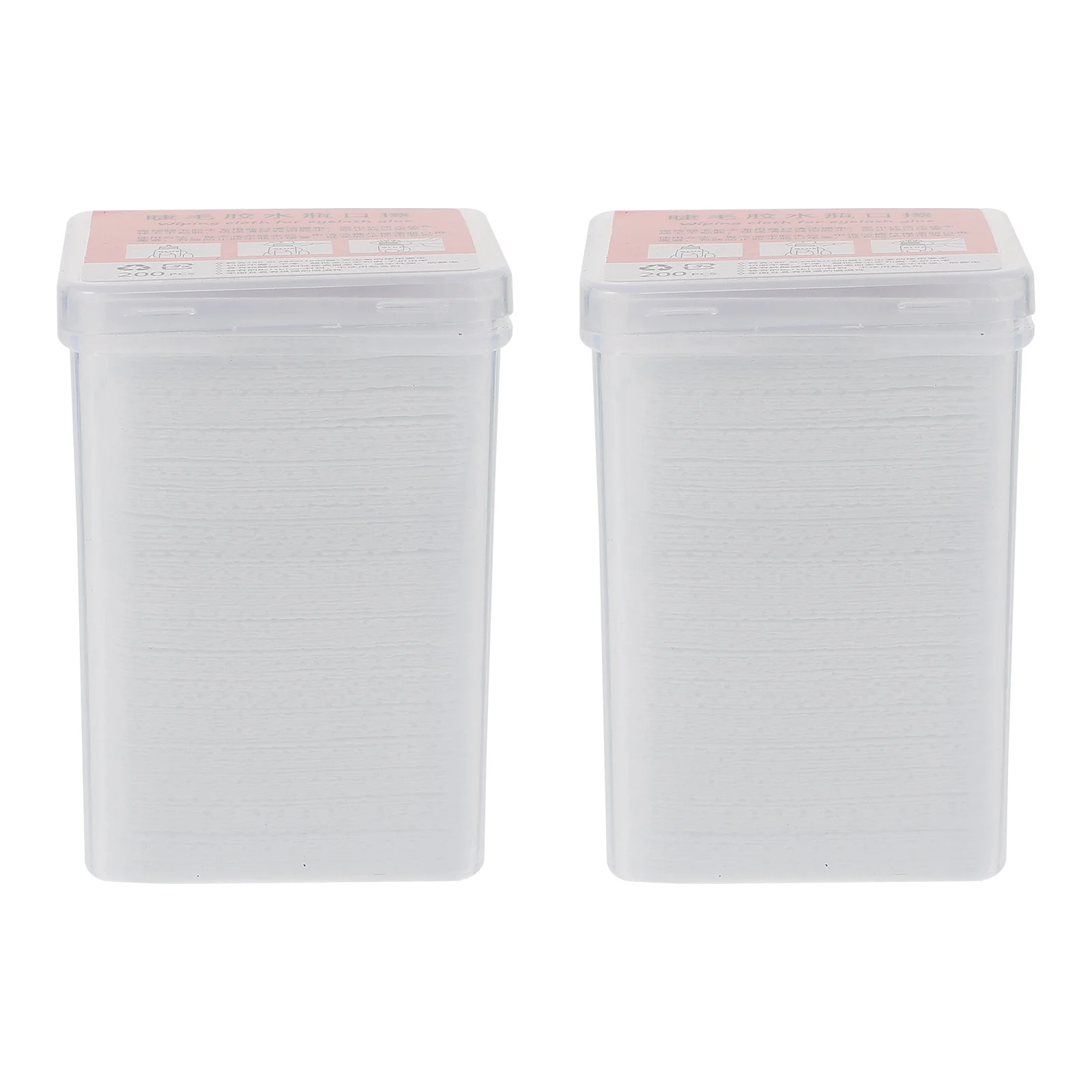 Tampons de nettoyage de colle pour cils, 2 pièces, 5x5cm, tissu Non tissé doux, feuille de nettoyage pour Extension de cils, bouteille de colle pour Salon, dissolvant de résidus