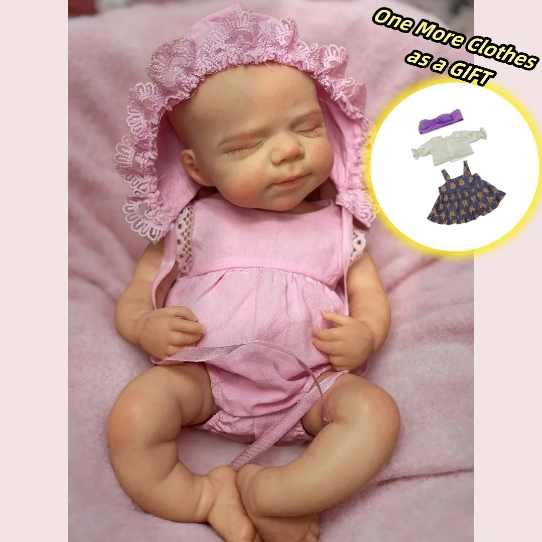 2-sets kleding en wasbare Pascale siliconen Bebe herboren meisje voor het hele lichaam met open mond Soft Touch siliconen meisjespop voor pasgeborenen