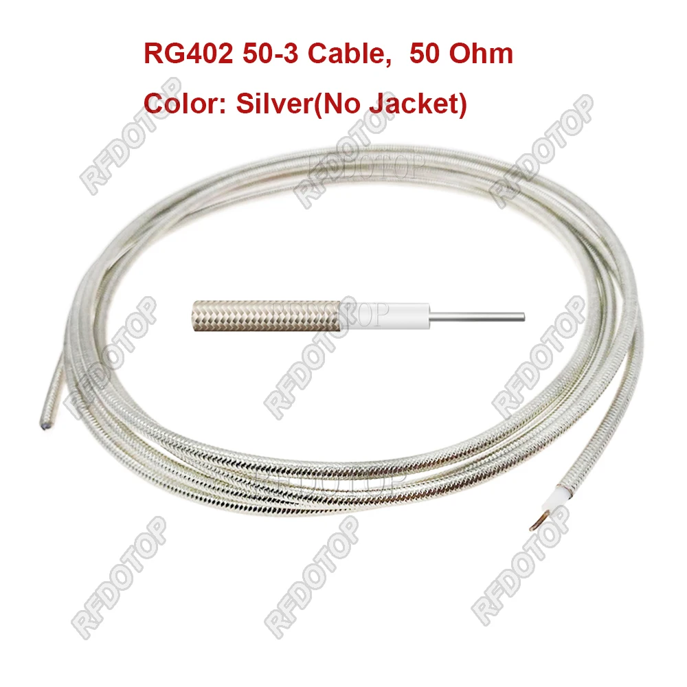 Silver RG402 RF Coaxial Cable RG-402 0.141