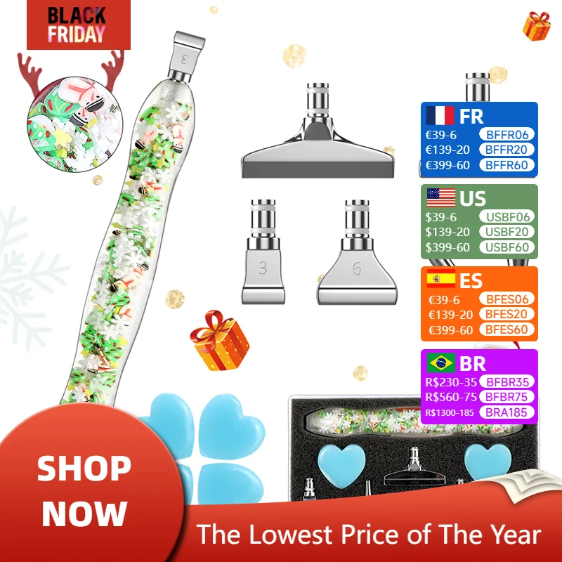 5D Diamond Painting Pen Christmas Diamond Art Resin Pen Stainless Steel Metal Pen Tips Akcesoria Narzędzia DIY Art Craft dla dzieci