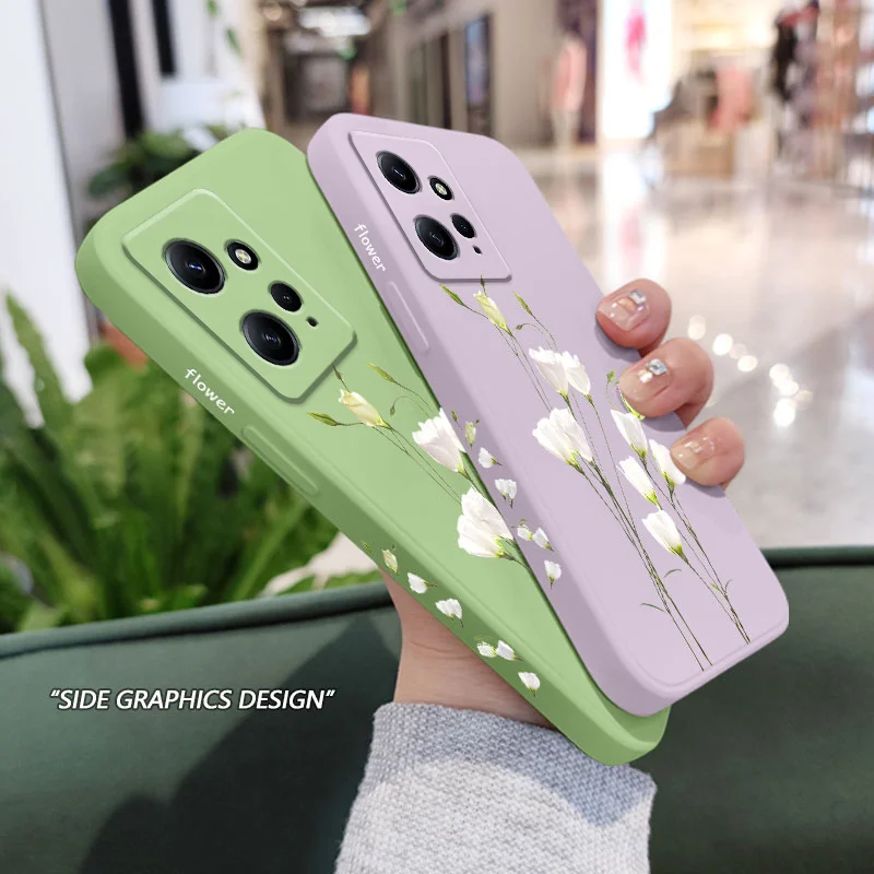 Elegant Lily Phone Case For Xiaomi Redmi Note 13 12 12S 11 11S 10 10T 10S 9 9S 8 7 Pro Plus 4G 5G Liquid Silicone Cover
