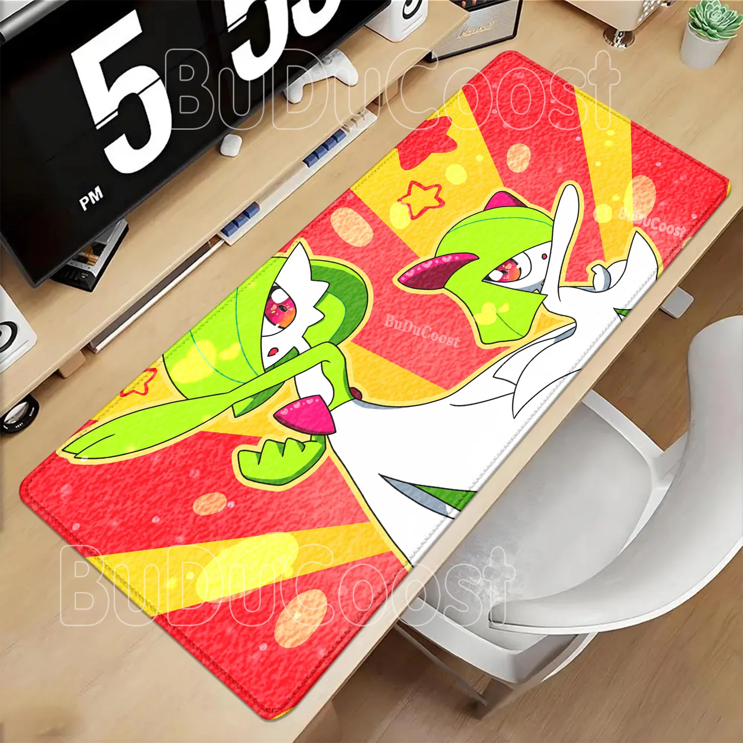 Gardevoir Pokemon Mouse Pad Kawaii Overlock Large Computer Keyboard HD Printing Desk Mat Cute Rubber Gaming Office XXL Mousepad