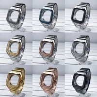 Caja cuadrada NH35 de 38mm, piezas de modificación de acero inoxidable de oro negro para accesorios SKX Mod compatibles con funda Santo, movimiento NH35 NH36