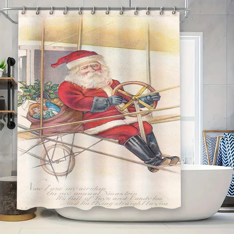 

Swimming Pool Party Shower Curtain Blue Water Print Bathroom Decor Waterproof Fabric Easy Installation for Bathrooms Kitchens