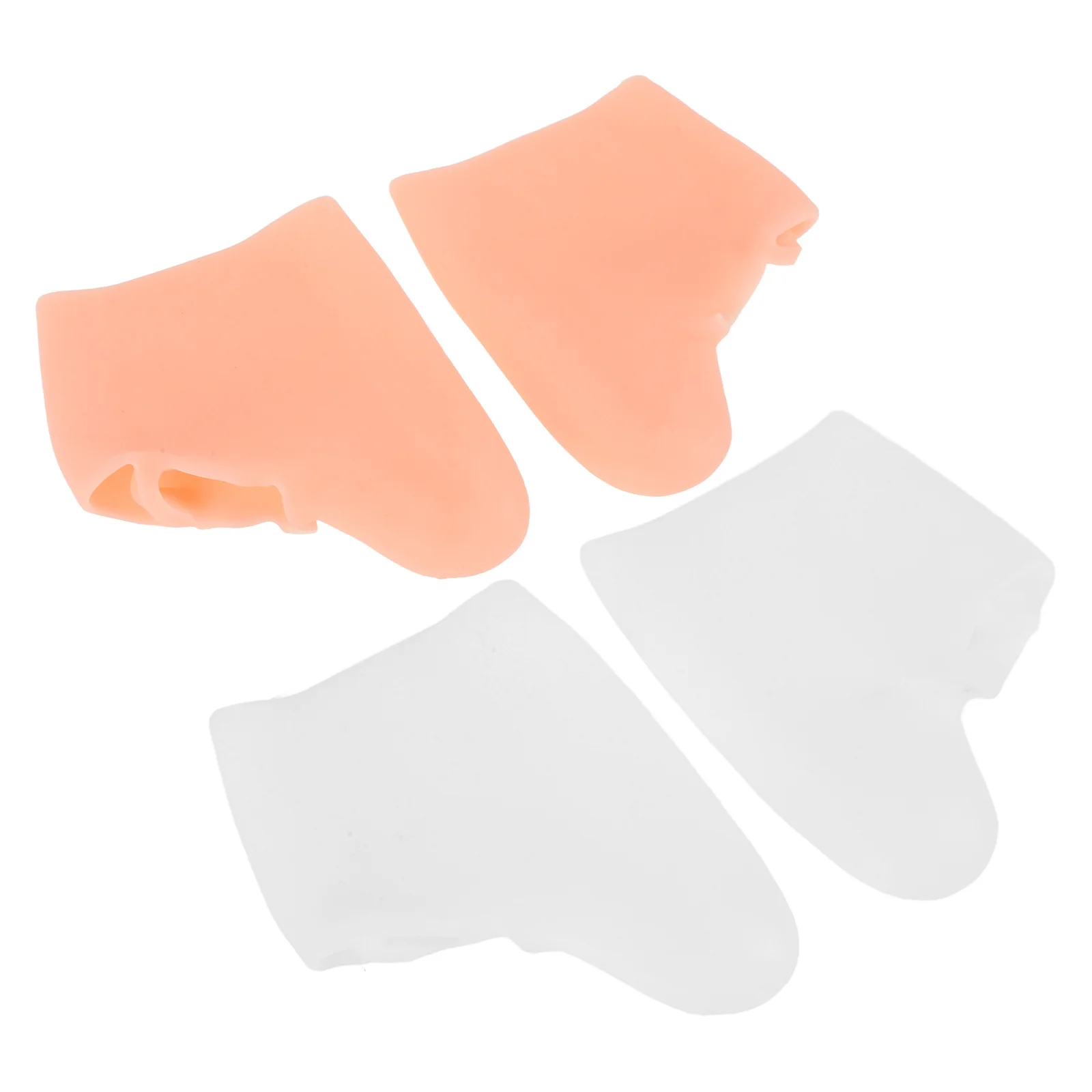 

2Pairs Silicone Toe Separators Bunion Relief Sleeves Double Toe Foot Protectors Soft Gel Cushion Forefoot Cover Pain Support