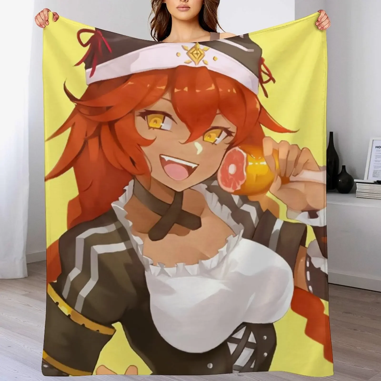 

Lupusregina Beta Overlord Artwork For Wibu Throw Blanket Fuzzy Plush Throw Blanket for Sofa Chair