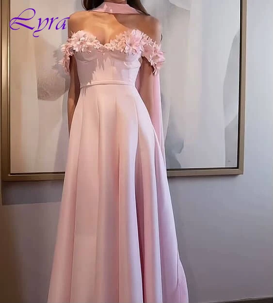 

Customized A-Line Boat Neck Elegant Fashion Classic Evening Dress High Quality Delicate Celebrity Gowns Temperament Party Dress