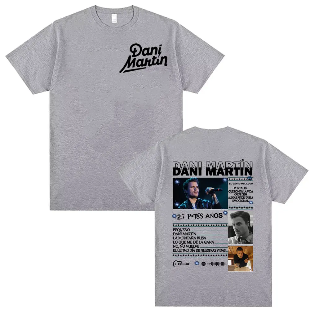 داني مارتن Ptos أنوس الجرافيك تي شيرت الرجال النساء الموضة الكلاسيكية الاتجاه تي شيرت رجل جودة عالية المتضخم 100% القطن تي شيرت #4