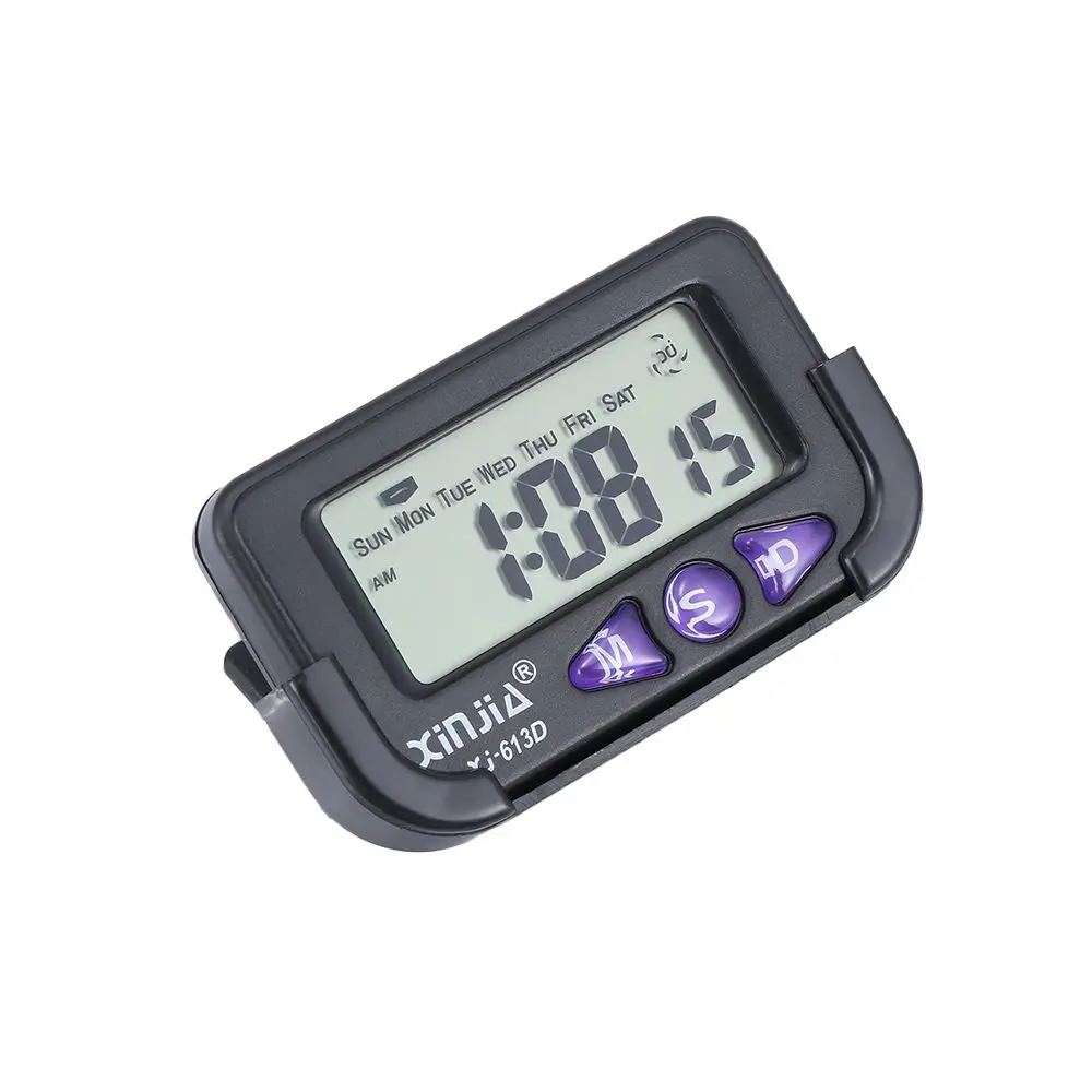 Car Portable Date Travel Pocket Sized Time Alarm Clock Stopwatch Digital Electronic Automotive