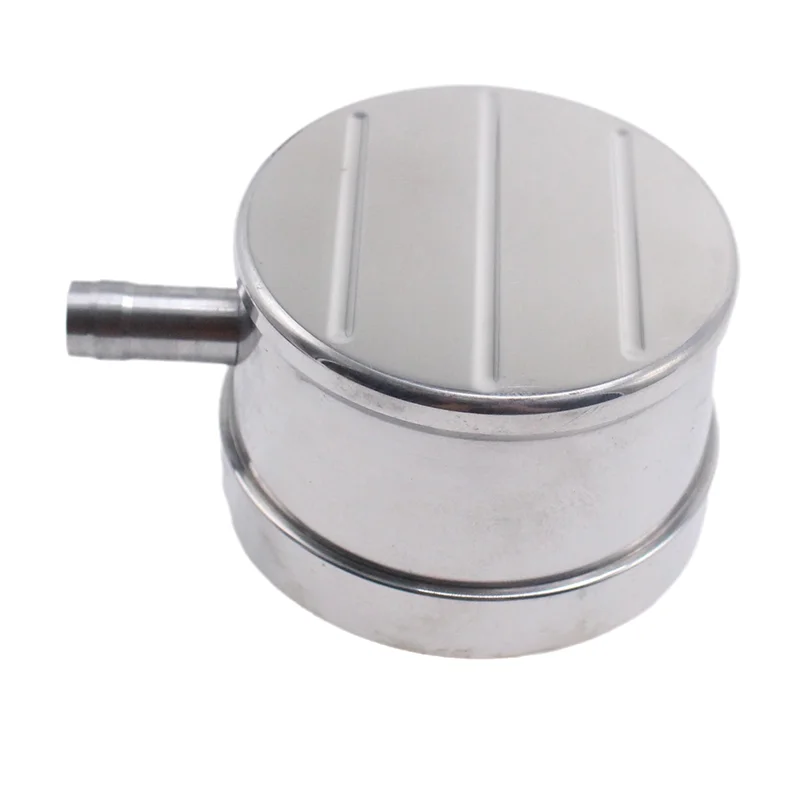 

Car Breathing Valve Cover Cap For Chevy Ford Push-In Breather- Polished Aluminum W/PVC Tube, Ball Milled& 1 Inch Neck